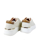 Sneakers Platform 1A Classe Alviero Martini Bianco Sporco con Dettaglio Geo Beige 2267