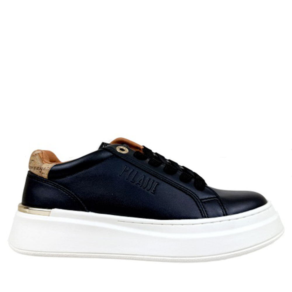 Sneakers Platform 1A Classe Alviero Martini Nere con Dettaglio Geo Beige 2267