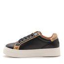 Sneakers Platform 1A Classe Alviero Martini in Eco Nappa Nera con Inserti Geo Beige 2279