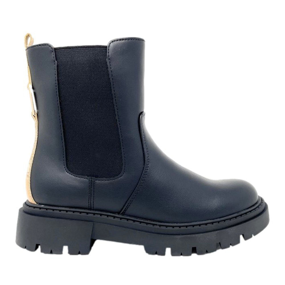 Stivaletti Beatles 1A Classe Alviero Martini Neri con Inserto Geo Beige 2307