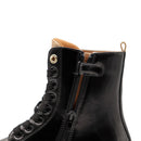 Anfibi 1A Classe Alviero Martini Nero Lucido con Inserto stampa Geo Beige 2313