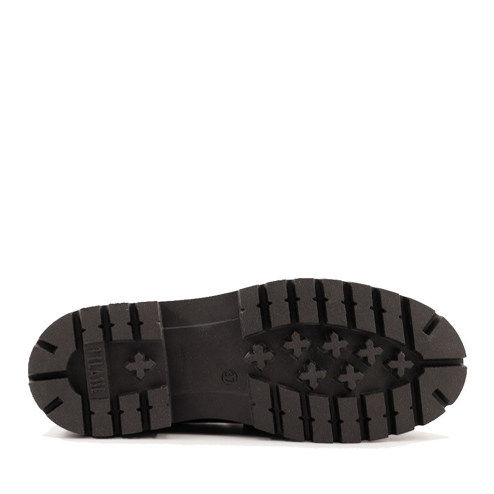 Mocassini Platform 1A Classe Alviero Martini in Pelle Nera con Dettaglio Geo Classic 2350