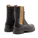 Anfibi 1A Classe Alviero Martini in Pelle Nera con Inserto Elastico Geo Classic 2366