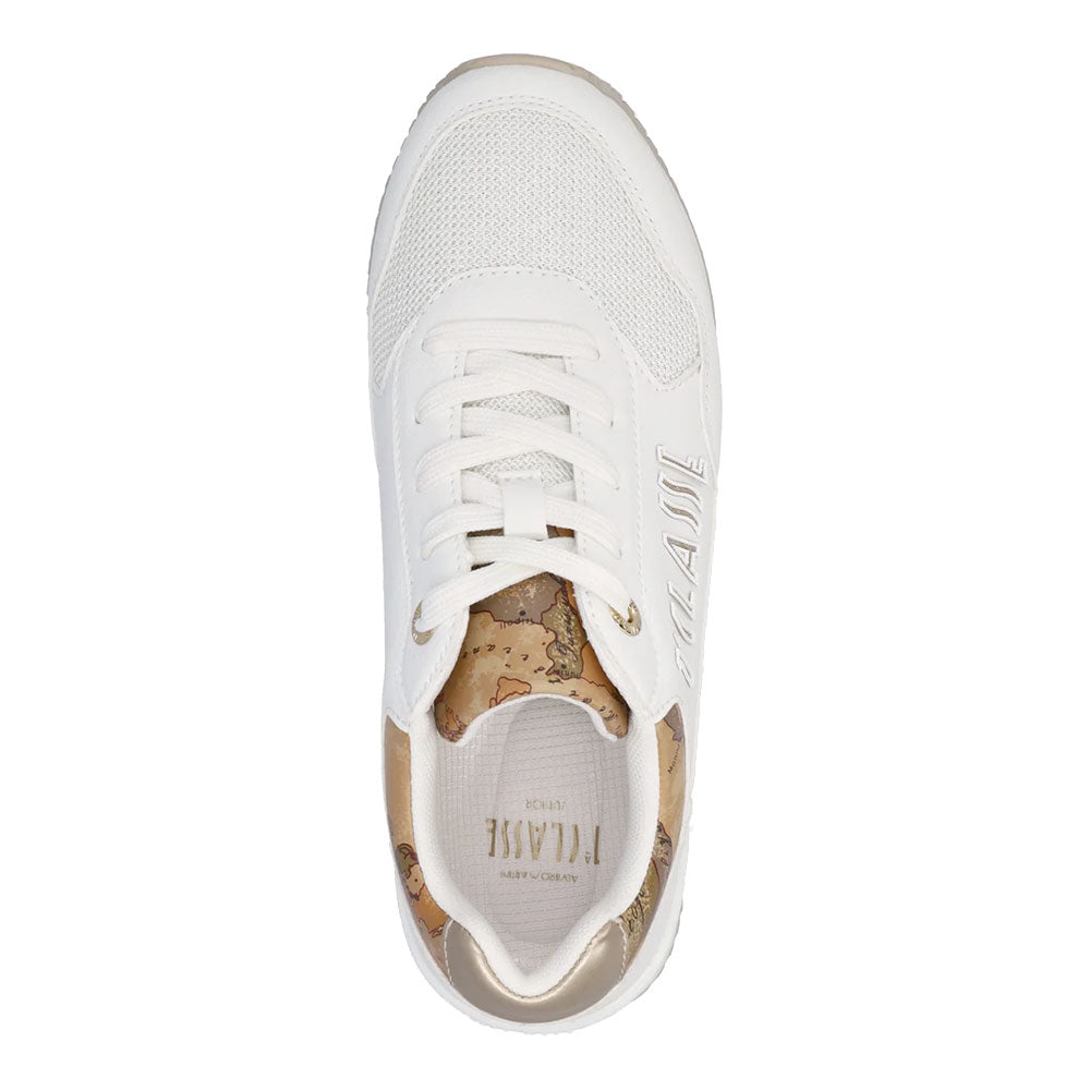 Sneakers Running 1A Classe Alviero Martini Bianche con Inserto stampa Geo Beige 2440