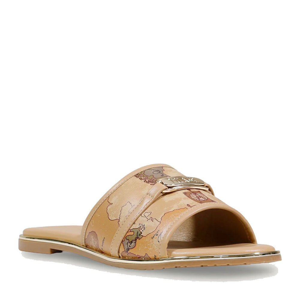 Ciabattine Flat 1A Classe Alviero Martini in Eco Nappa stampa Geo Classic 2450