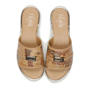 Ciabattine Flat 1A Classe Alviero Martini in Eco Nappa stampa Geo Classic 2450