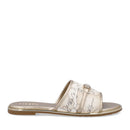Ciabattine Flat 1A Classe Alviero Martini in Eco Nappa stampa Geo Latte 2450