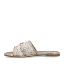 Ciabattine Flat 1A Classe Alviero Martini in Eco Nappa stampa Geo Latte 2450