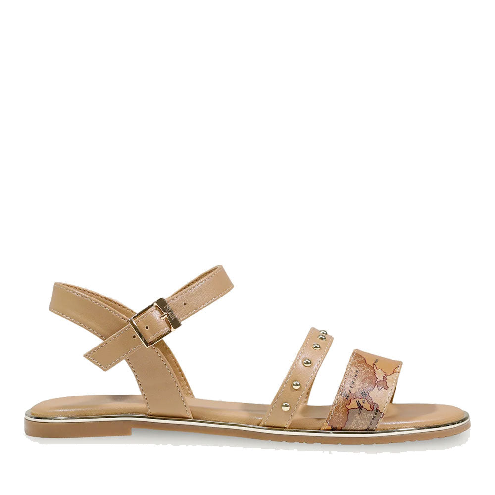 Sandali Flat 1A Classe Alviero Martini in Eco Nappa stampa Geo Classic 2452