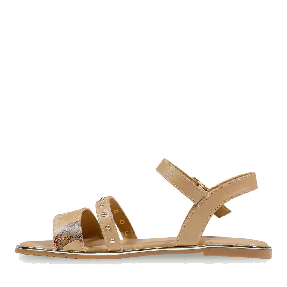 Sandali Flat 1A Classe Alviero Martini in Eco Nappa stampa Geo Classic 2452