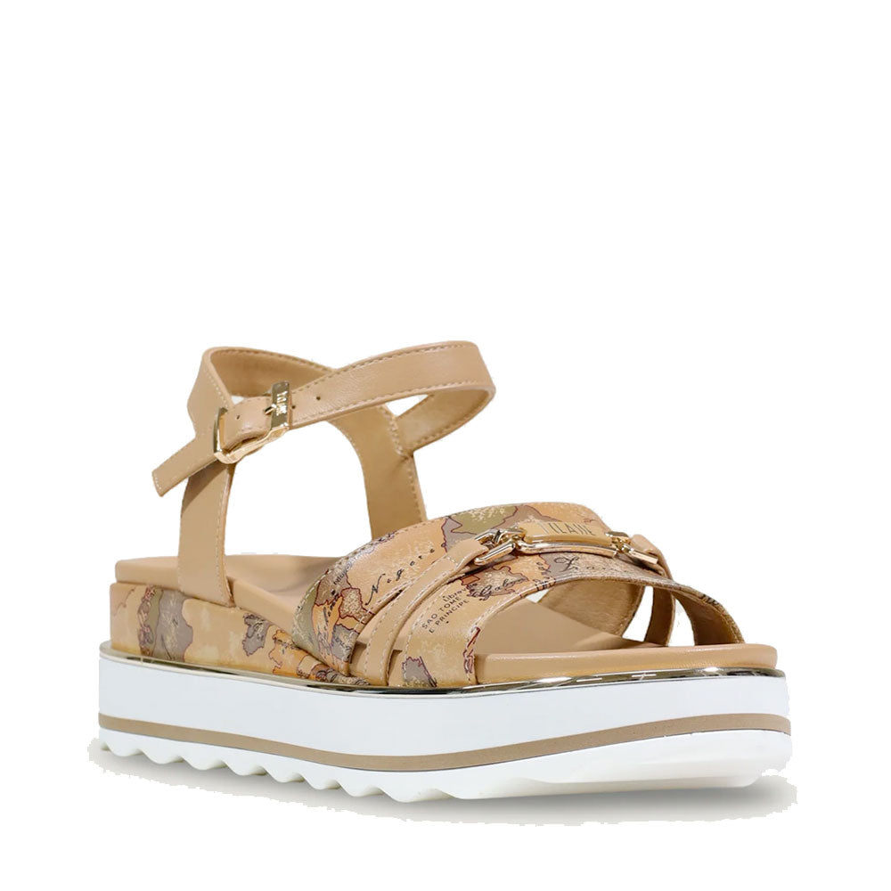 Sandali Platform 1A Classe Alviero Martini in Eco Nappa stampa Geo Classic 2466