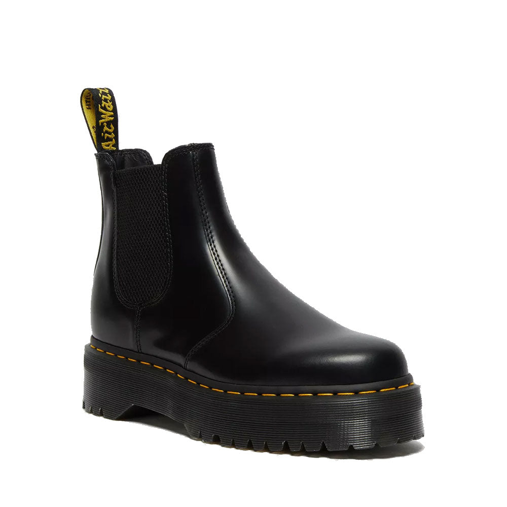 Scarpe DR. MARTENS Stivaletti Chelsea Platform linea 2976 Quad in Pelle Black Smooth