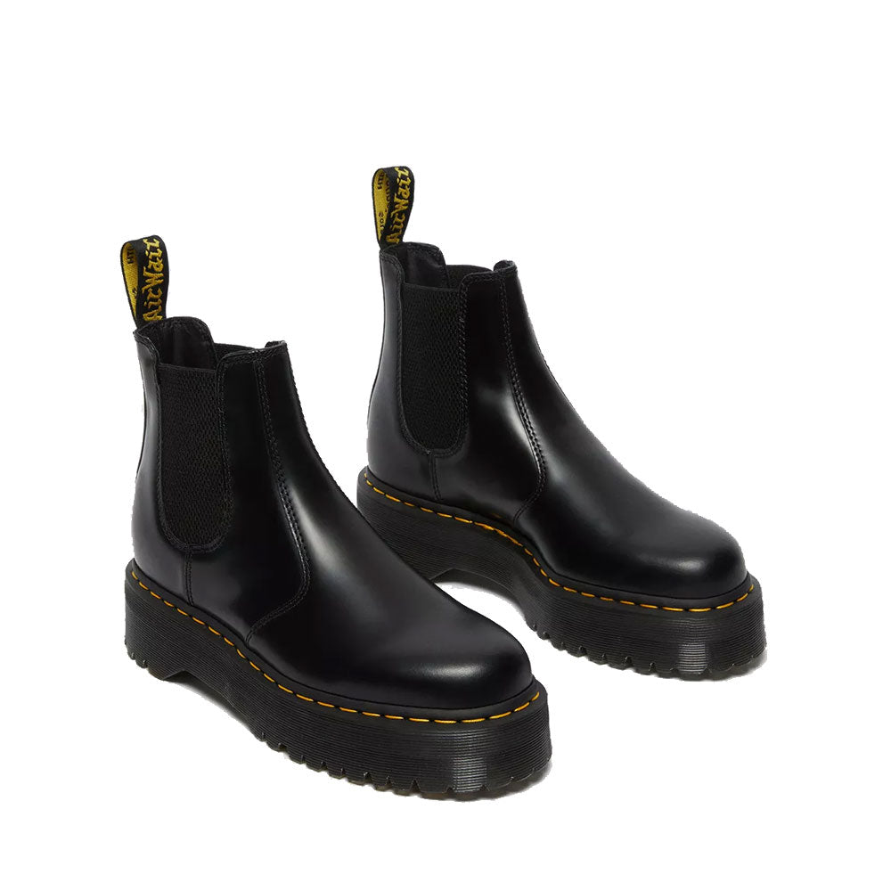 Scarpe DR. MARTENS Stivaletti Chelsea Platform linea 2976 Quad in Pelle Black Smooth