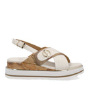 Sandali Platform 1A Classe Alviero Martini in Eco Nappa Bianco Sporco e Geo Classic 2471