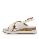 Sandali Platform 1A Classe Alviero Martini in Eco Nappa Bianco Sporco e Geo Classic 2471