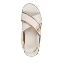 Sandali Platform 1A Classe Alviero Martini in Eco Nappa Bianco Sporco e Geo Classic 2471