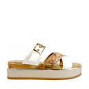 Ciabatte Platform 1A Classe Alviero Martini Bianco Sporco e Geo Beige 2493