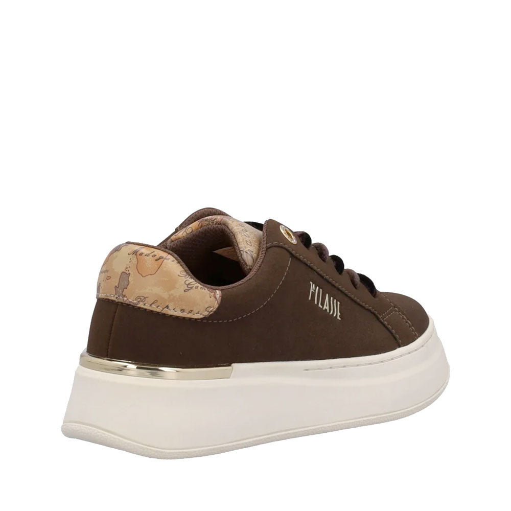 Sneakers Donna 1A Classe Alviero Martini in Eco Nappa Effetto Scamosciato Testa di Moro 2531
