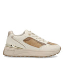 Sneakers Running 1A Classe Alviero Martini in Eco Nappa Bianco Sporco con Dettagli Geo Classic 2549
