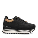 Sneakers Running 1A Classe Alviero Martini in Eco Nappa Nera con Inserto Geo Classic 2558