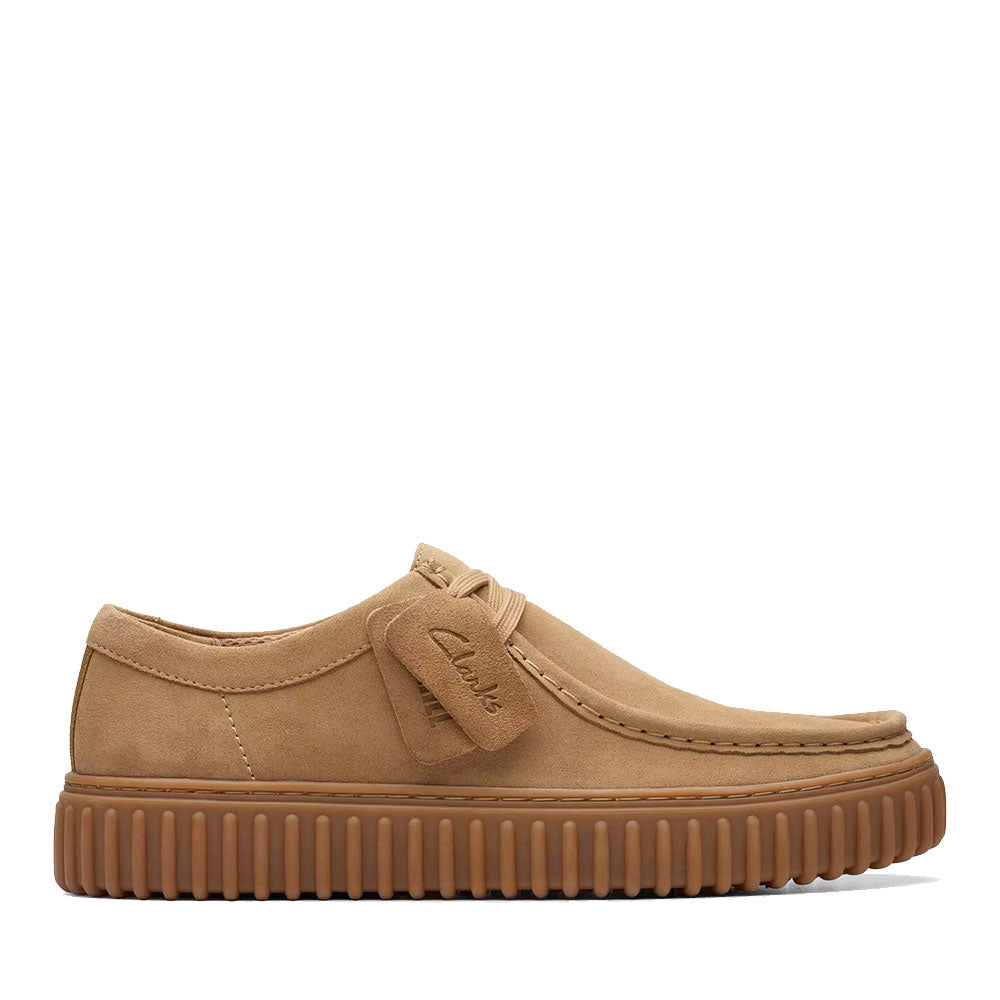 Scarpe Uomo CLARKS linea Torhill Lo in Pelle Scamosciata Dark Sand