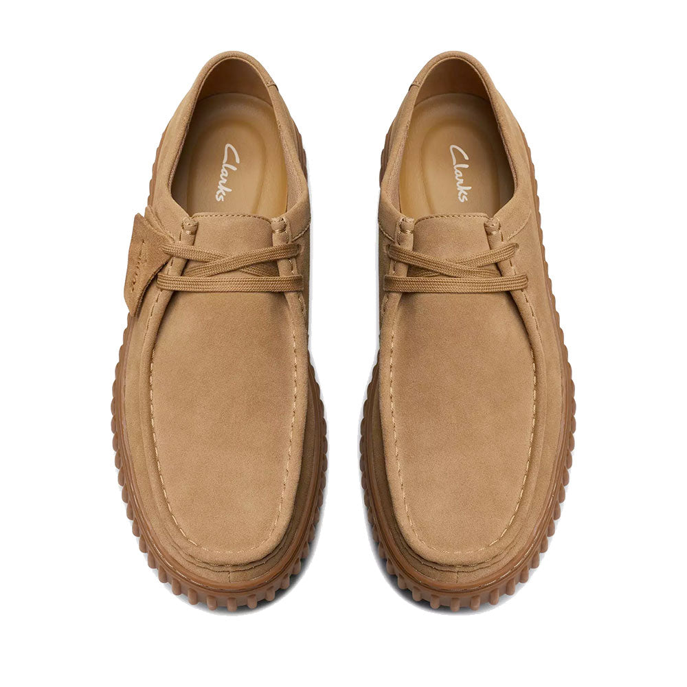 Scarpe Uomo CLARKS linea Torhill Lo in Pelle Scamosciata Dark Sand