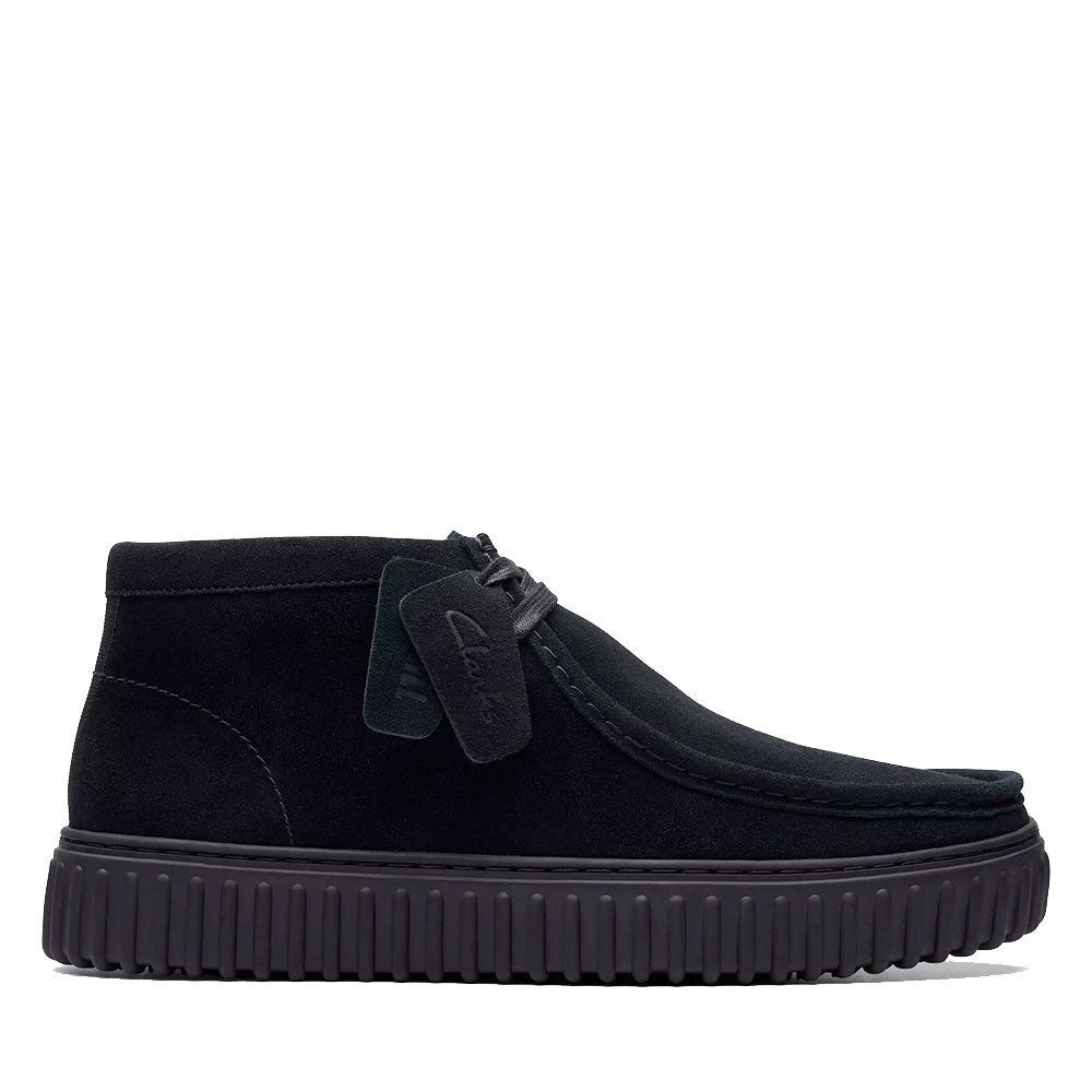 Stivaletto Uomo CLARKS linea Torhill Hi in Pelle Scamosciata Nera