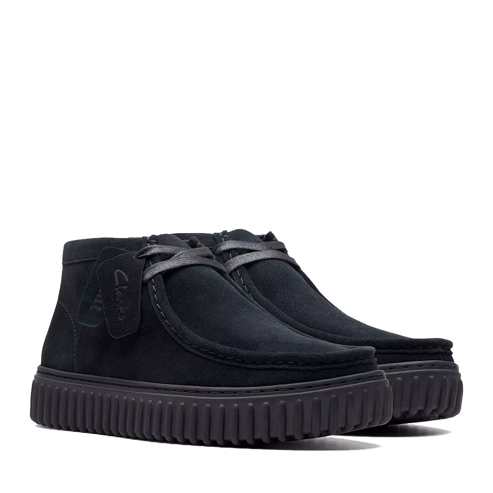 Stivaletto Uomo CLARKS linea Torhill Hi in Pelle Scamosciata Nera