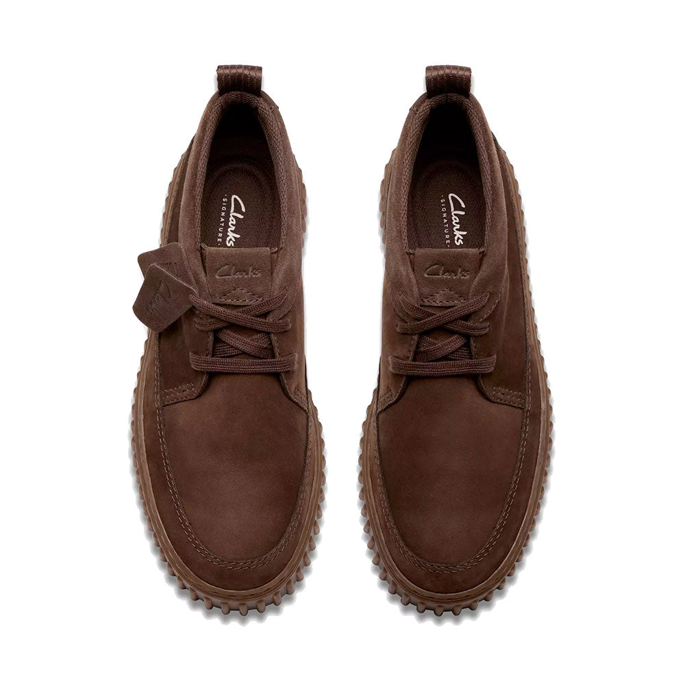 Stivaletto Uomo CLARKS linea Torhill LaceHi in Nabuck Marrone Scuro