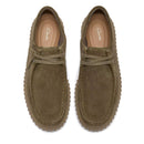 Scarpe Uomo CLARKS linea Torhill Lo in Pelle Scamosciata Verde Oliva