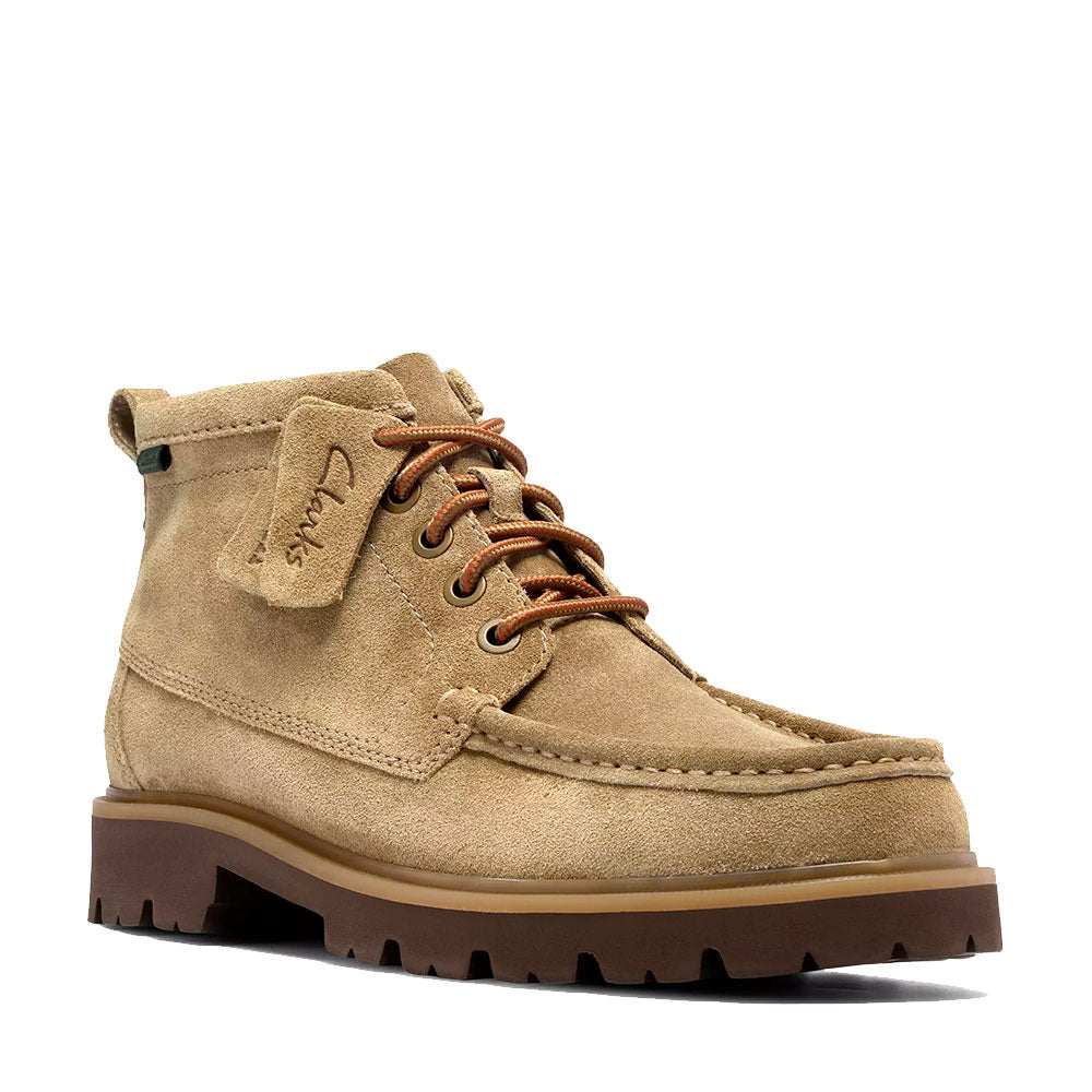 Stivaletto Uomo CLARKS linea Cleyhill Hi in Pelle Scamosciata Dark Sand