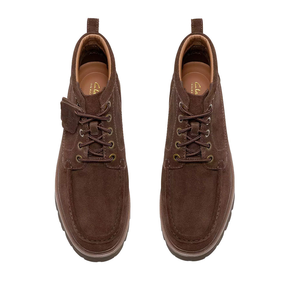 Stivaletto Uomo CLARKS linea Cleyhill Hi in Pelle Scamosciata Marrone