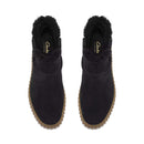 Stivaletto Imbottito Donna CLARKS linea Torhill Warm in Pelle Scamosciata Nera