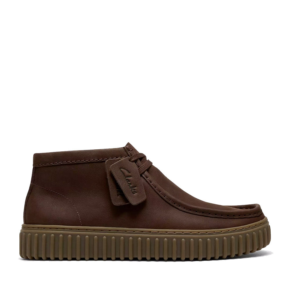 Stivaletto Uomo CLARKS linea Torhill Hi in Pelle Dark Brown