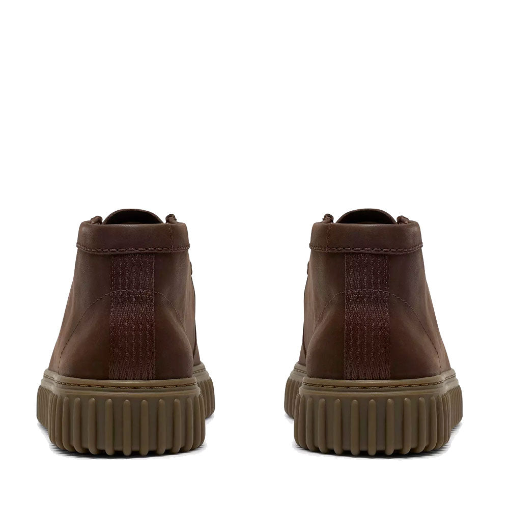 Stivaletto Uomo CLARKS linea Torhill Hi in Pelle Dark Brown