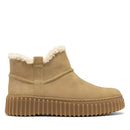 Stivaletto Imbottito Donna CLARKS linea Torhill Warm in Pelle Scamosciata Beige