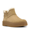 Stivaletto Imbottito Donna CLARKS linea Torhill Warm in Pelle Scamosciata Beige