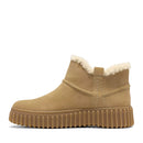Stivaletto Imbottito Donna CLARKS linea Torhill Warm in Pelle Scamosciata Beige