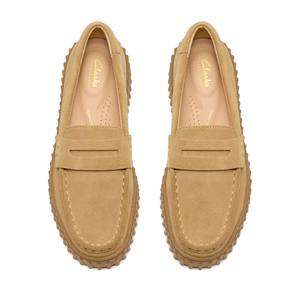 Mocassino Donna CLARKS linea Torhill Penny in Pelle Scamosciata color Sabbia