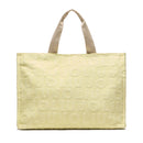 Tote Bag Large LIU JO in Tessuto Jacquard Giallo Chiaro