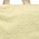 Tote Bag Large LIU JO in Tessuto Jacquard Giallo Chiaro