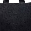 Tote Bag Large LIU JO in Tessuto Jaquard Nero