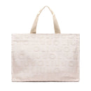 Große Einkaufstasche von LIU JO aus echtem Champagner-Jacquard-Stoff