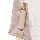 Große Einkaufstasche von LIU JO aus echtem Champagner-Jacquard-Stoff