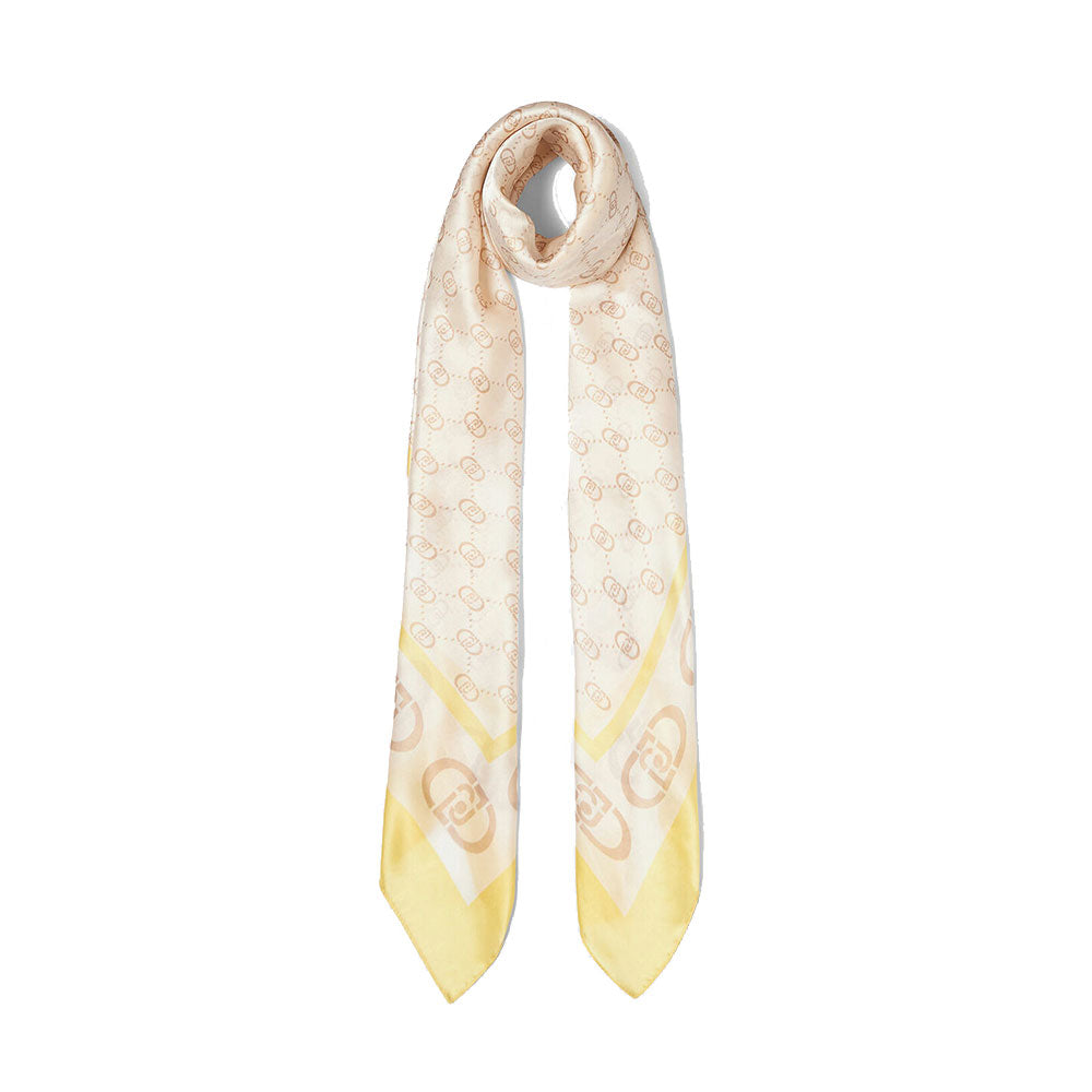 Foulard Donna 120 x 120 cm LIU JO Better Giallo con Logo