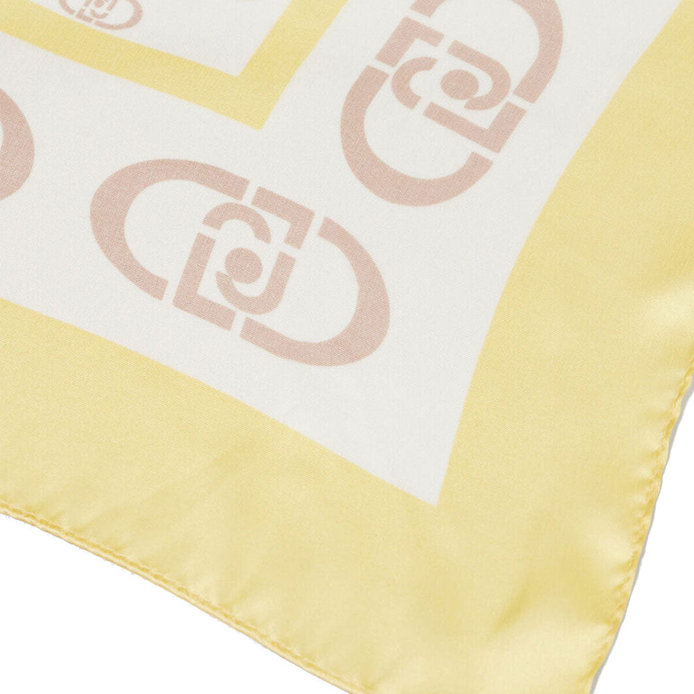Foulard Donna 120 x 120 cm LIU JO Better Giallo con Logo