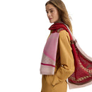 Stola Donna 90 x 180 cm LIU JO Better Rossa con Motivo Grafico con Logo