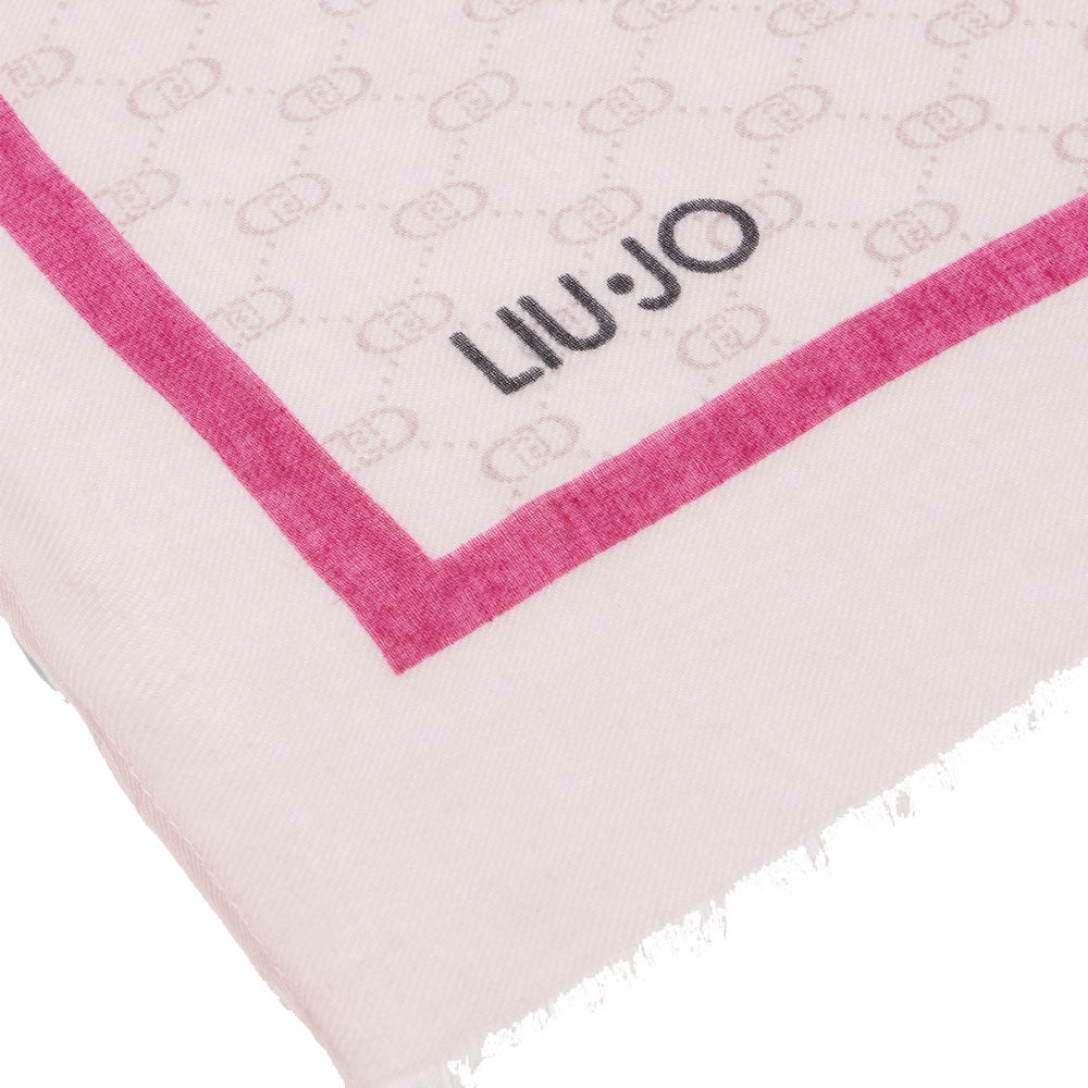 Stola Donna 90 x 180 cm LIU JO Better Rossa con Motivo Grafico con Logo