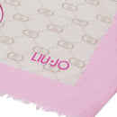 Stola Donna 90 x 180 cm LIU JO in Modal Rosa con Logo