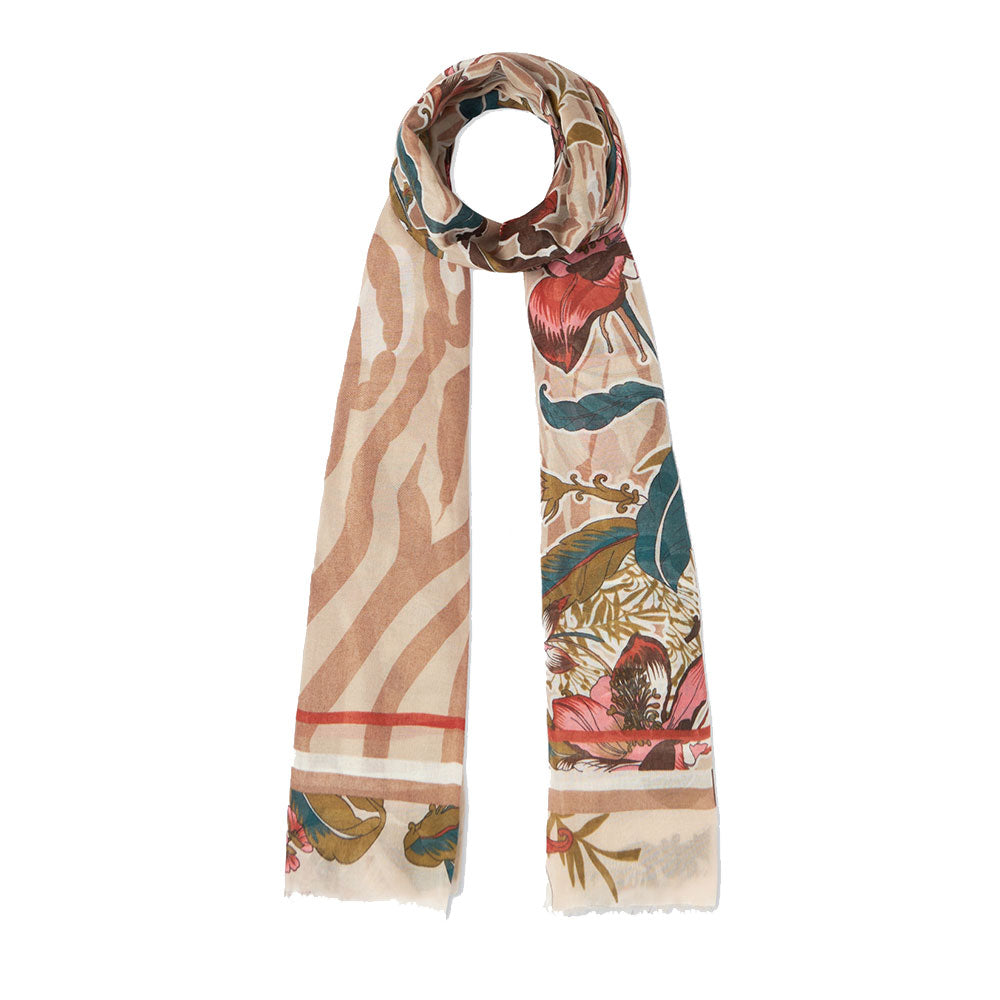 LIU JO
Damen Stola 90x180cm mit Beige Floral Animal Print 